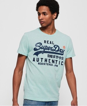 Superdry Vintage Authentic Pastel Férfi Pólók Menta | VOFPJ8596